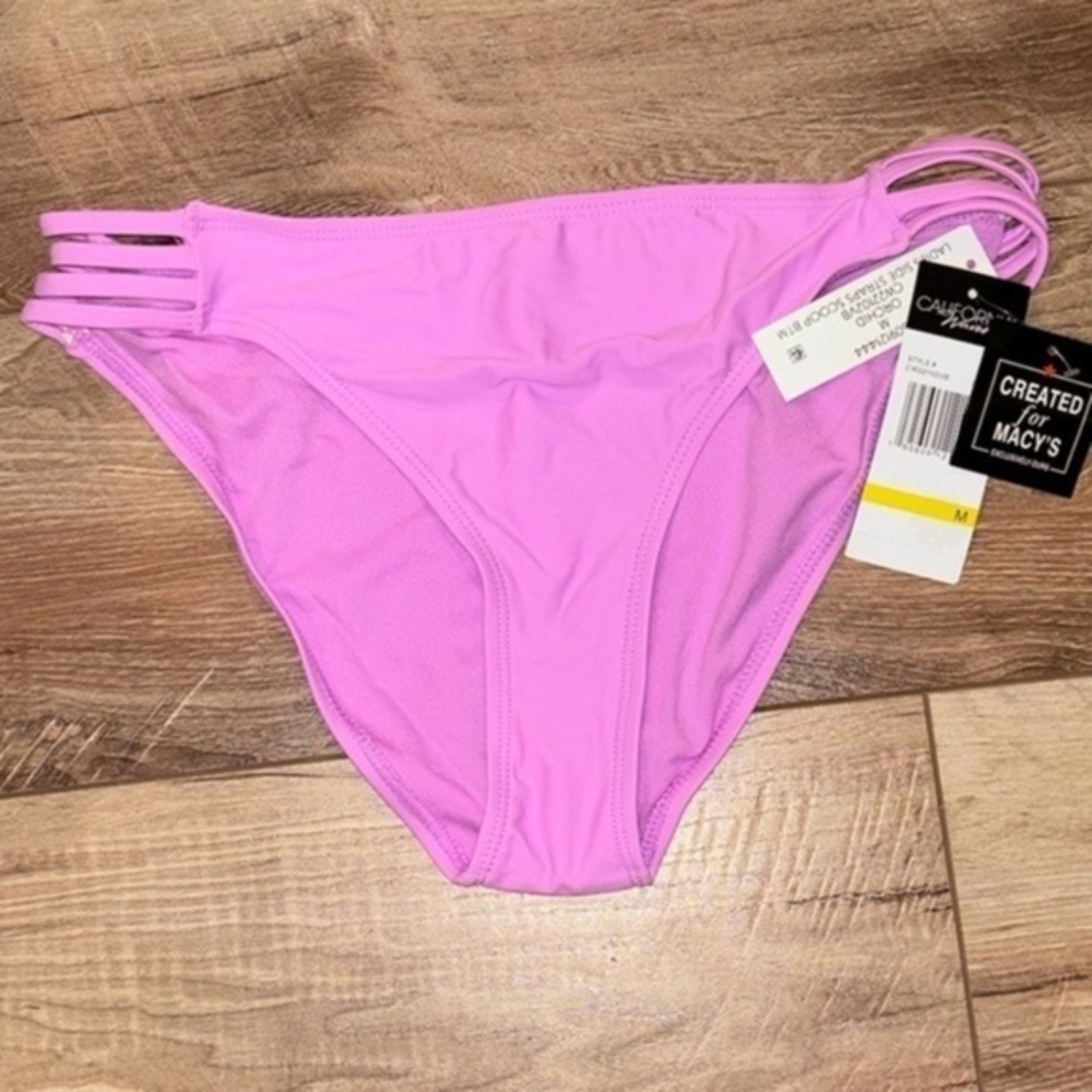 Women Plain Strappy Bikini Bottom | Orchid​ | M | NWT - Picture 2 of 5